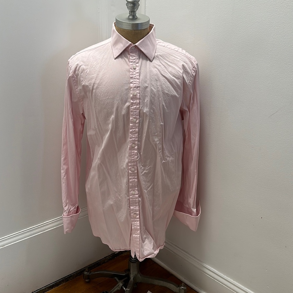 Thomas Pink - Classic Fit - French Cuff Dress Shirt - Pale Pink - Size 17-35